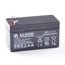 12V 1.2Ah Batterie au plomb (AGM), B.B. Battery BP1.2-12, VdS, 97x45x53 mm (Lxlxh), Borne T1 Faston 187 (4,75 mm)