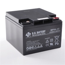 12V 26Ah Batterie au plomb (AGM), B.B. Battery BP26-12, VdS, 175x166x123 mm (Lxlxh), Borne I1 (Insert M5)