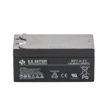 12V 3.6Ah Batterie au plomb (AGM), B.B. Battery BP3.6-12, 134x67x60 mm (Lxlxh), Borne T2 Faston 250 (6,3 mm)