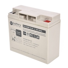 12V 20Ah batterie cyclique au plomb, battery-direct CYC-AGM-12-20, 181x76x166 mm (Lxlxh), Borne B1 (Vis crou M5)