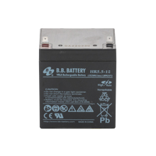 12V 5.5Ah Batterie au plomb (AGM), B.B. Battery HR5.5-12, 90x70x102 mm (Lxlxh), Borne T2 Faston 250 (6,3 mm)