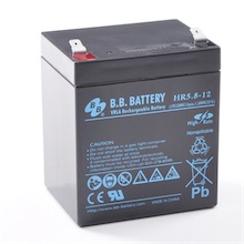 12V 5.8Ah Batterie au plomb (AGM), B.B. Battery HR5.8-12, 90x70x102 mm (Lxlxh), Borne T2 Faston 250 (6,3 mm)