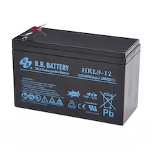 12V 9Ah Batterie au plomb (AGM), B.B. Battery HRL9-12, 151x65x94 mm (Lxlxh), Borne T2 Faston 250 (6,3 mm)