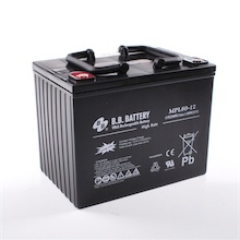 12V 80Ah Batterie au plomb (AGM), B.B. Battery MPL80-12 H, 261x173x200 mm (Lxlxh), Borne I2 (Insert M6)