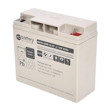 12V 20Ah Batterie au plomb, battery-direct SBYH-AGM-12-20, 181x77x167 mm (Lxlxh), Borne B1 (Vis crou M5)