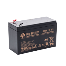 12V 10Ah Batterie au plomb (AGM), B.B. Battery SHR10-12, 151x65x94 mm (Lxlxh), Borne T2 Faston 250 (6,3 mm)