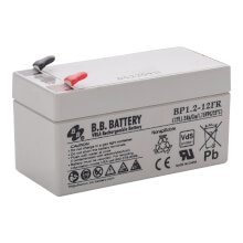 12V 1.2Ah Batterie au plomb (AGM), B.B. Battery BP1.2-12FR, VdS, difficilement inflammable, remplace e.a. Panasonic LC-R121R3PG