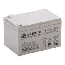 12V 12Ah Batterie au plomb (AGM), B.B. Battery BP12-12FR, VdS, difficilement inflammable, remplace e.a. Panasonic LC-VA1212PG1