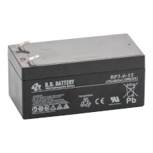 12V 3.6Ah Batterie au plomb (AGM), B.B. Battery BP3.6-12, 134x67x60 mm (Lxlxh), Borne T2 Faston 250 (6,3 mm)