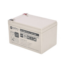 12V 12Ah batterie cyclique au plomb, battery-direct CYC-AGM-12-12, 151x98x94 mm (Lxlxh), Borne T2 Faston 250 (6,3mm)