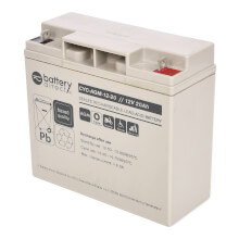 12V 20Ah batterie cyclique au plomb, battery-direct CYC-AGM-12-20, 181x76x166 mm (Lxlxh), Borne B1 (Vis crou M5)