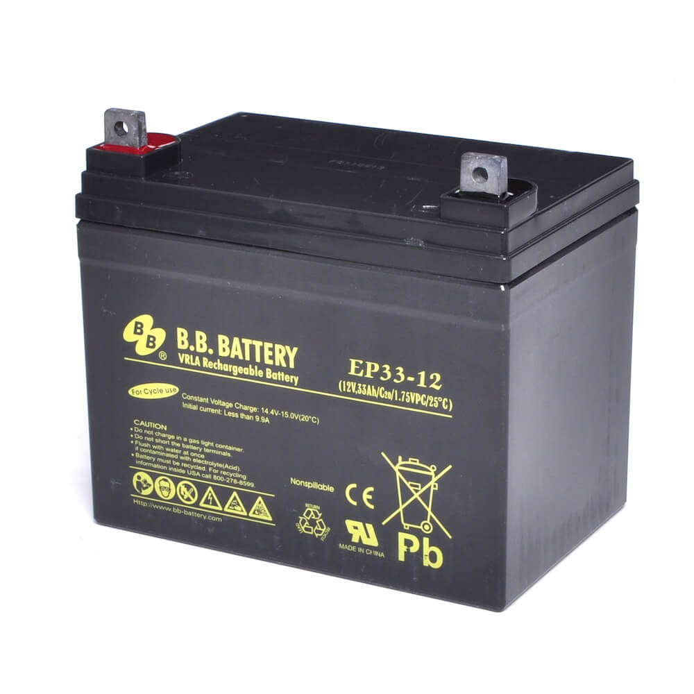 12V 33Ah Batterie au plomb (AGM), B.B. Battery EP33-12