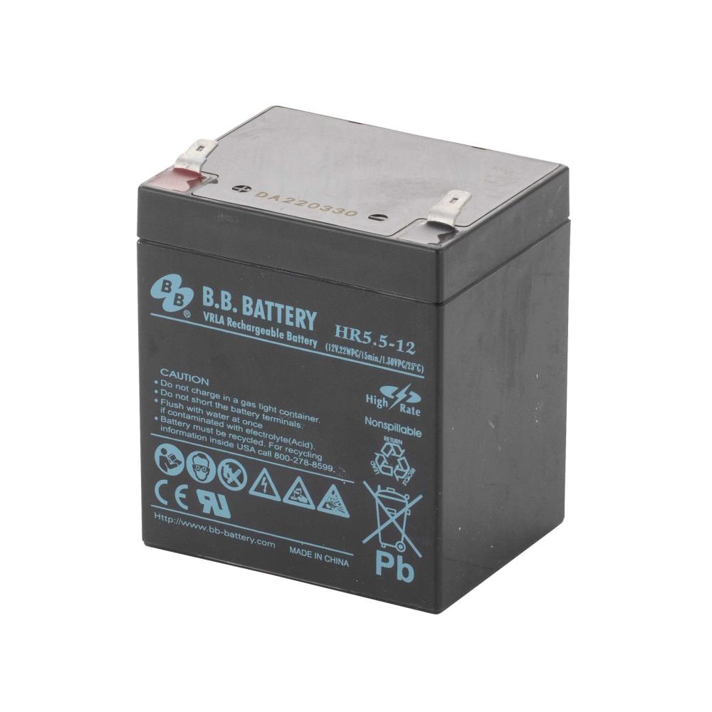 12V 5Ah Batterie au plomb (AGM), B.B. Battery BP5-12, 90x70x102 mm