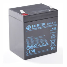 12V 5.8Ah Batterie au plomb (AGM), B.B. Battery HR5.8-12, 90x70x102 mm (Lxlxh), Borne T2 Faston 250 (6,3 mm)