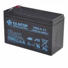 12V 9Ah Batterie au plomb (AGM), B.B. Battery HRL9-12, 151x65x94 mm (Lxlxh), Borne T2 Faston 250 (6,3 mm)